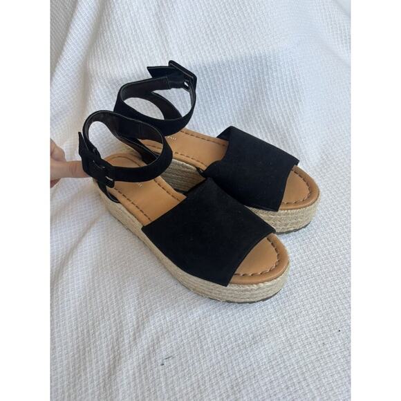 American Eagle Shoes - American Eagle Sandals Women 7 Black Platform Espadrille Travel Whimsigoth Prepp